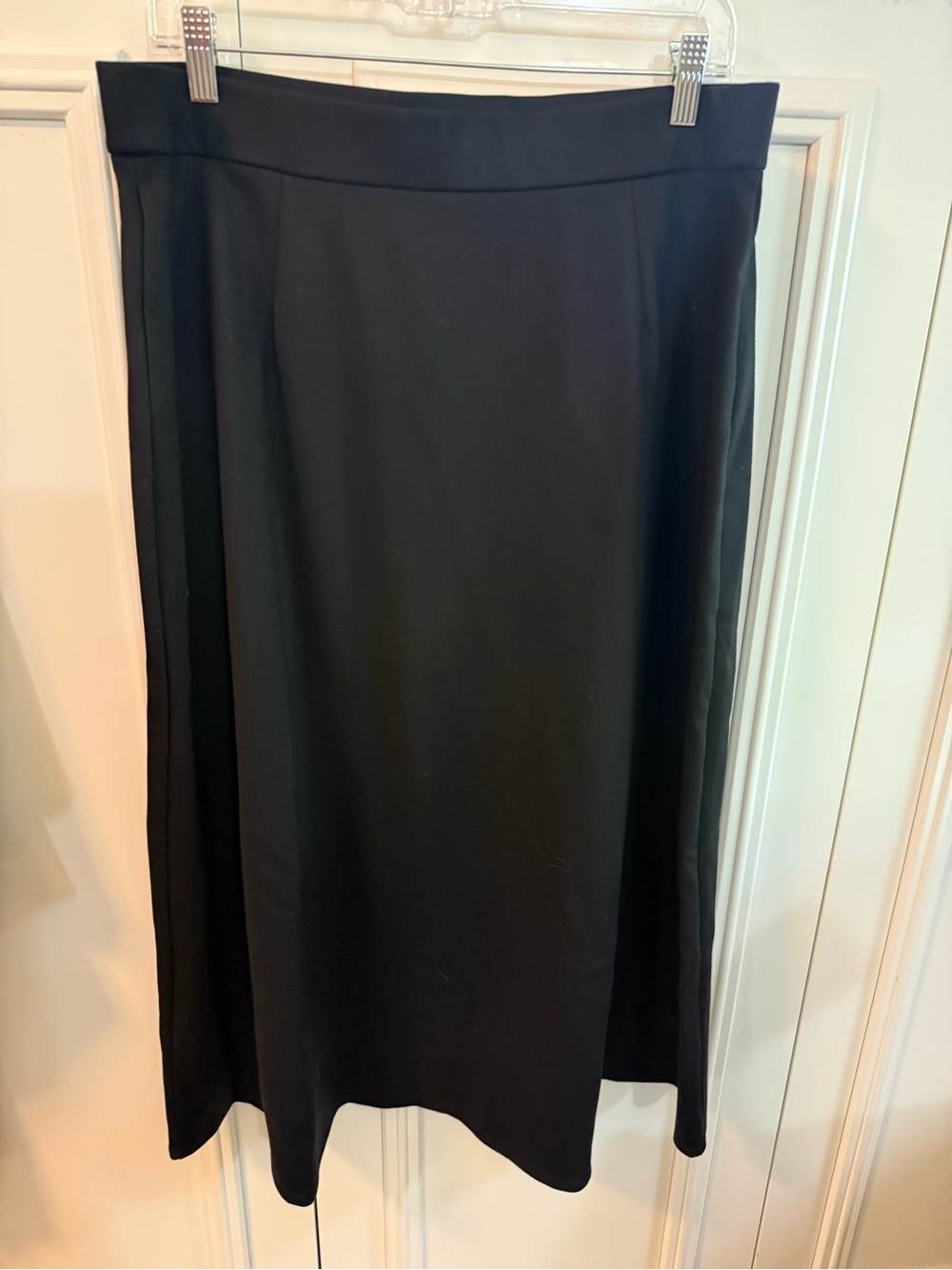 Eileen Fisher Black Midi A-Line Skirt NWT